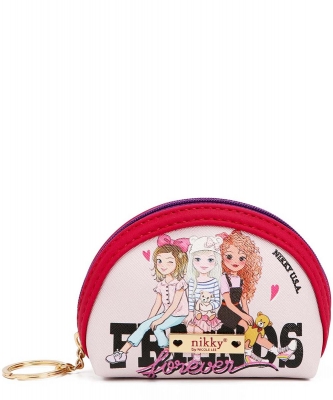 Nikky By Nicole Lee Half Moon Binded Coin Purse NK21013 BEST FRIENDS